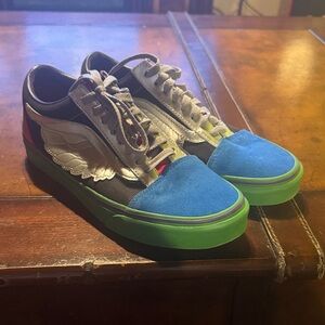 Vans Multicolor Sneakers with Blue and Green Accents
